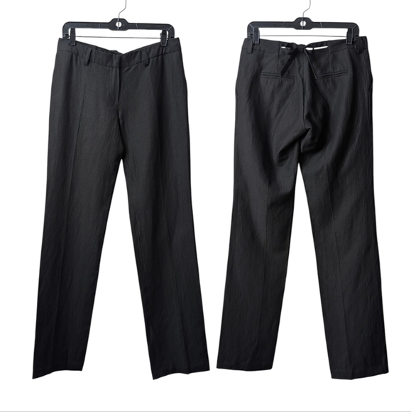 Societe Anonyme Linen Wool Blend Black Trouser Pants Italian 42 US Small - Picture 1 of 17
